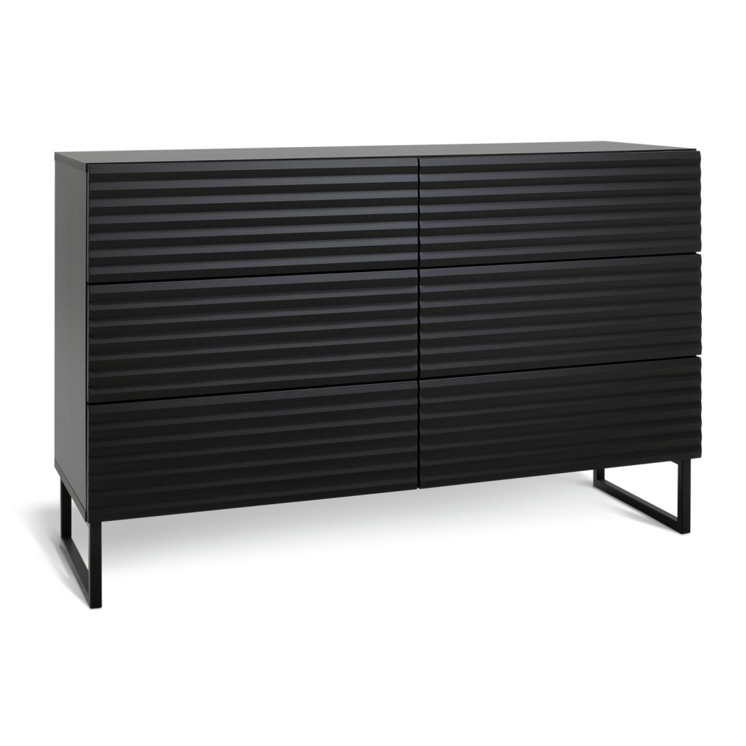 Cairo 6 Drawer Chest - Black | Stylish Modern Accent Cairo 6 Drawer Chest - Black | Stylish Modern Accent