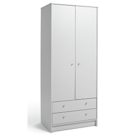 Malibu 2 Door 2 Drawer Wardrobe - White