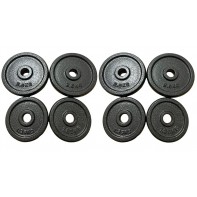 15kg Weight Plates Set For Dumbbells & Barbell 1 Inch 4x 2.5kg, 4x 1.25kg Iron