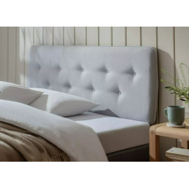 Skandi Small Double Headboard - Light Grey | Grey Fabric Bed Headboard Modern Skandi Small Double Headboard - Light Grey | Grey Fabric Bed Headboard Modern