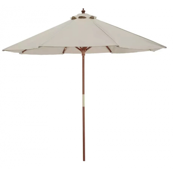 2.7m Water Repellent Garden Parasol - Cream