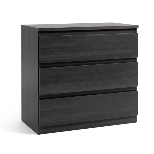 Jenson 3 Drawer Chest - Black Brown (B Grade)