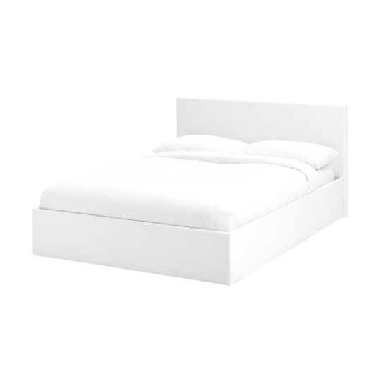 Home Lavendon Double End Lift Ottoman Bed - White | Stylish Practical Bed Frame