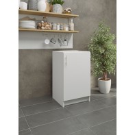 Kitchen Base Unit 500mm Storage Cabinet & Doors 50cm - White Matt (No Worktop)