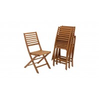 Newbury 4 Garden Folding Chairs Wooden