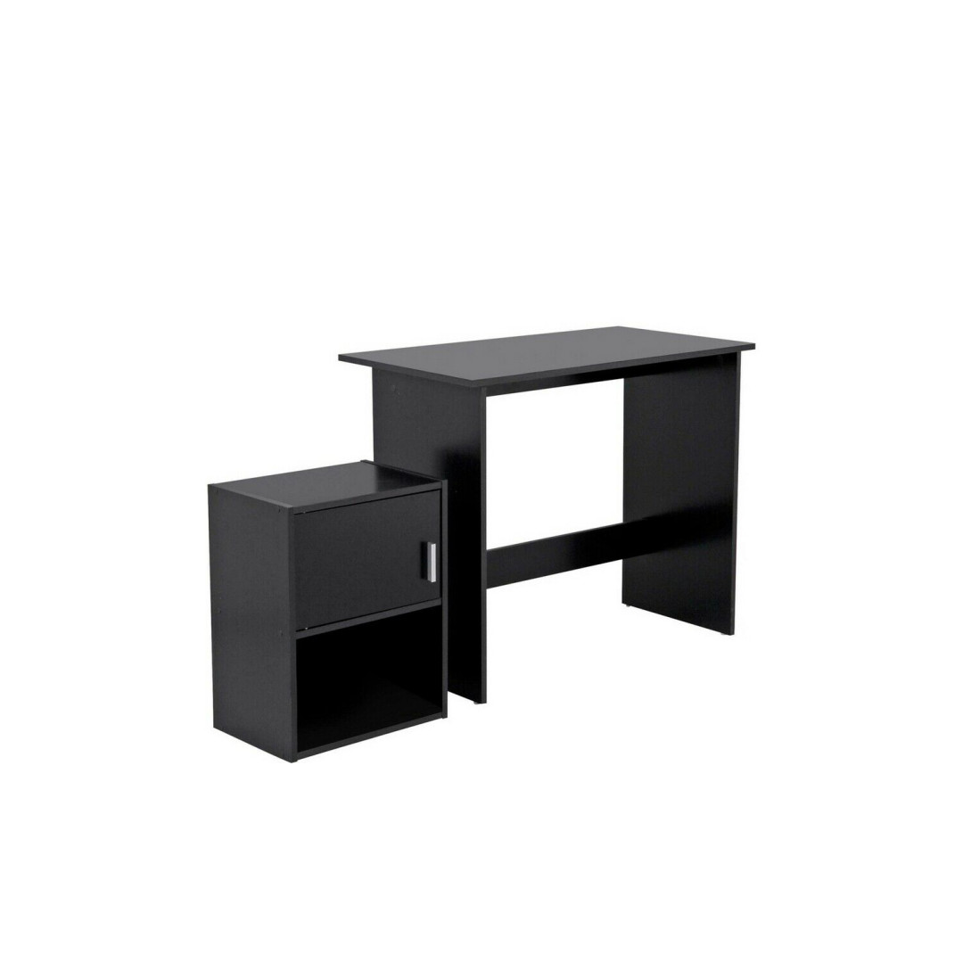 Habitat Soho Office Desk and Cabinet Package - Black
