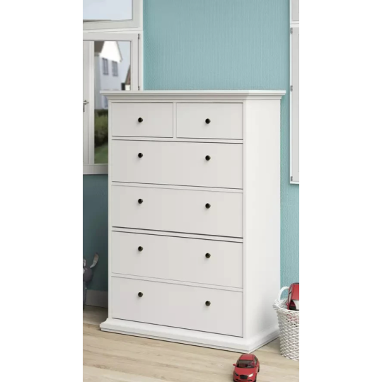 Tvilum Paris 6 Drawer Chest - White (B Grade)