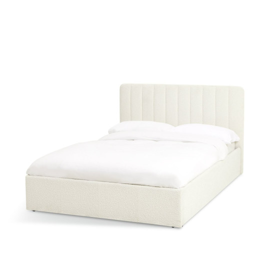 Home Pandora Double End Lift Ottoman Bed - White | Luxury Bedroom Upgrade
