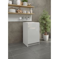 Kitchen Base Unit 500mm Storage Cabinet & Doors 50cm - White Gloss (No Worktop)