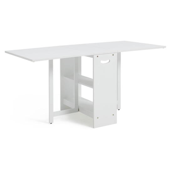 Habitat Home Toby Folding 4 - 6 Seater Dining Table - White | Kitchen Furniture