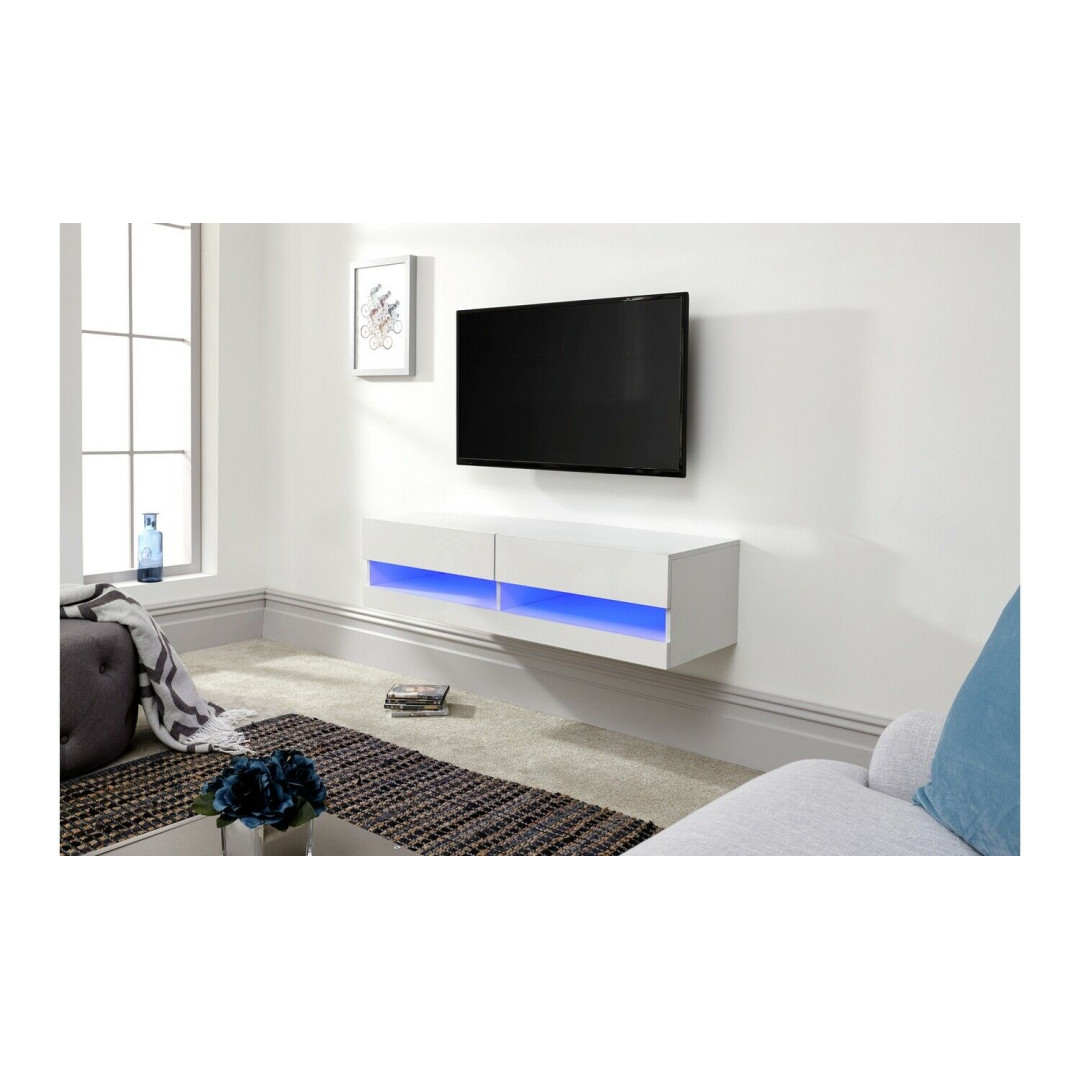 Galicia 120cm LED Wall TV Unit - White