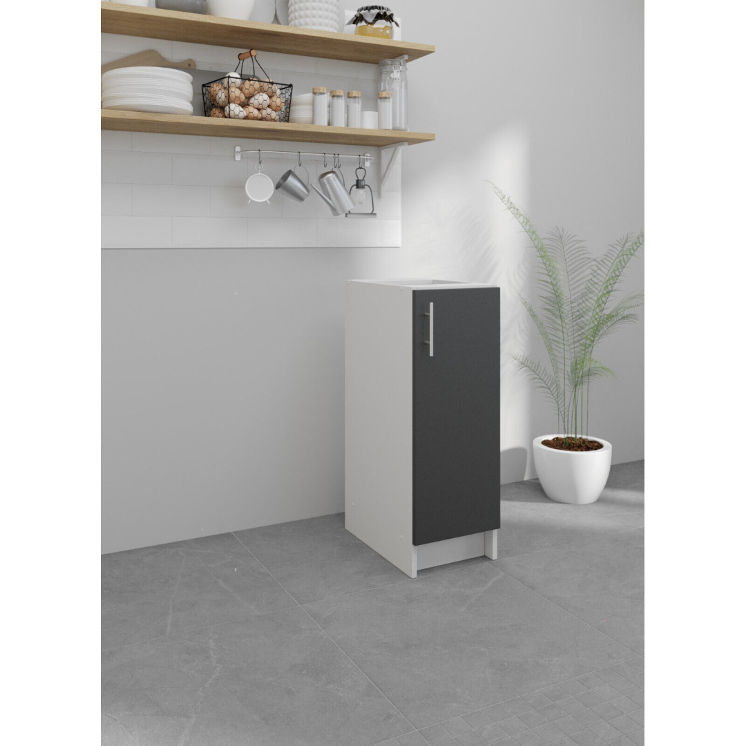 Kitchen Base Cabinet 300mm Cupboard Unit - Dark Grey Matt