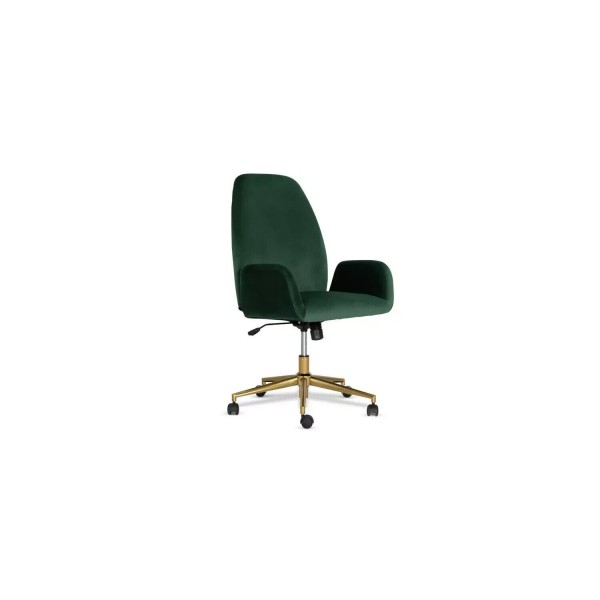 Clarice Velvet Office Chair - Green