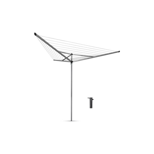 Brabantia Essential 30m 3 Arm Rotary Airer with Ground Tube