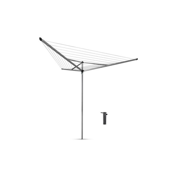 Brabantia Essential 30m 3 Arm Rotary Airer with Ground Tube