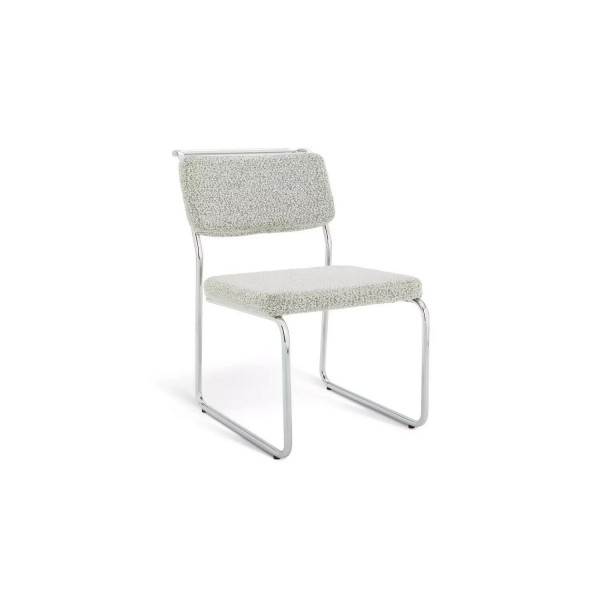 60 Duomo Metal Dining Chair - Silver