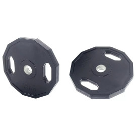 Pro Fitness Olympic Rubber Weight Plates 2 x 15kg | Bumper Discs for Barbell