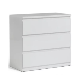 Jenson Gloss 3 Drawer Chest - White