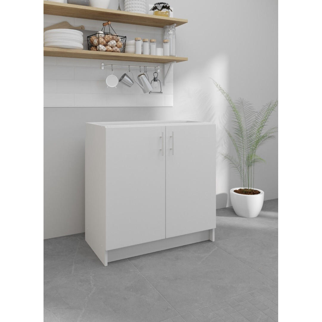 Kitchen Base Sink Cabinet 800mm Cupboard Dark Grey - Grey - White Matt or Gloss