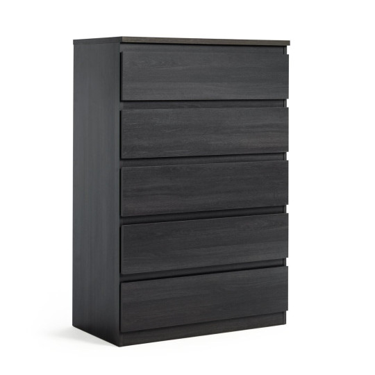 Jenson 5 Drawer Chest - Black Brown