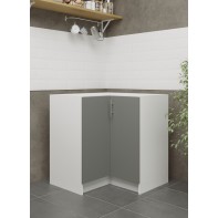 Kitchen Base Corner Unit 800mm Cabinet & Doors 80cm - Grey Matt (No Worktop)