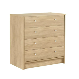 Malibu 4 Drawer Wide Chest - Beech Effect Malibu 4 Drawer Wide Chest - Beech Effect