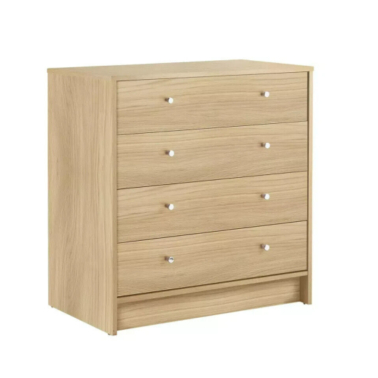 Malibu 4 Drawer Wide Chest - Beech Effect