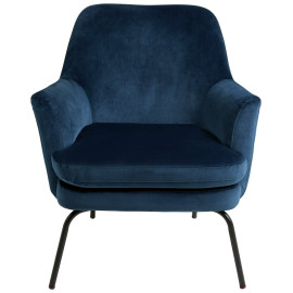 Celine Velvet Accent Chair - Blue | Vibrant Color Accent