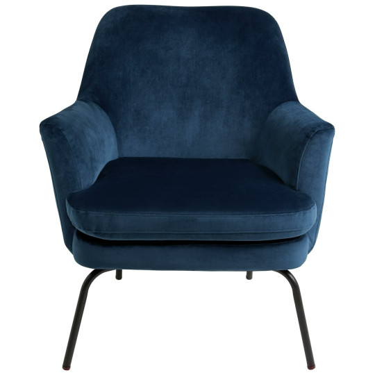 Celine Velvet Accent Chair - Blue | Vibrant Color Accent