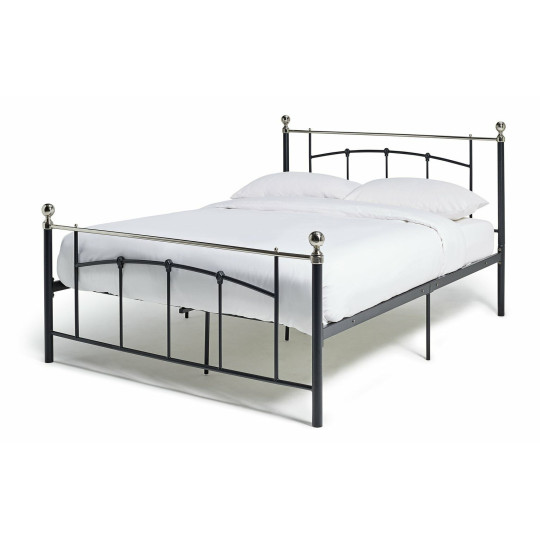 Home Yani Kingsize Metal Bed Frame Black | Sturdy Durable Mattress Support Base