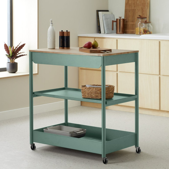 Kaylo Metal Kitchen Trolley - Blue | Utility cart for kitchen