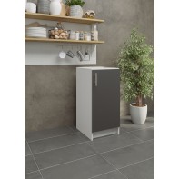 Kitchen Base Unit 400mm Storage Cabinet & Doors 40cm Dark Grey Matt (No Worktop)