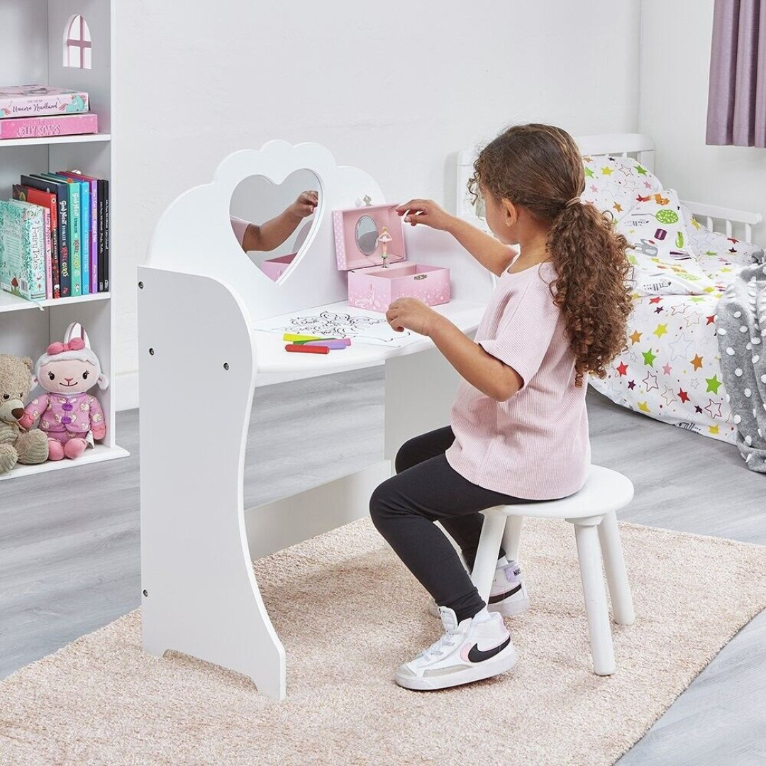 Liberty House Kids Dressings Table And Stool - White
