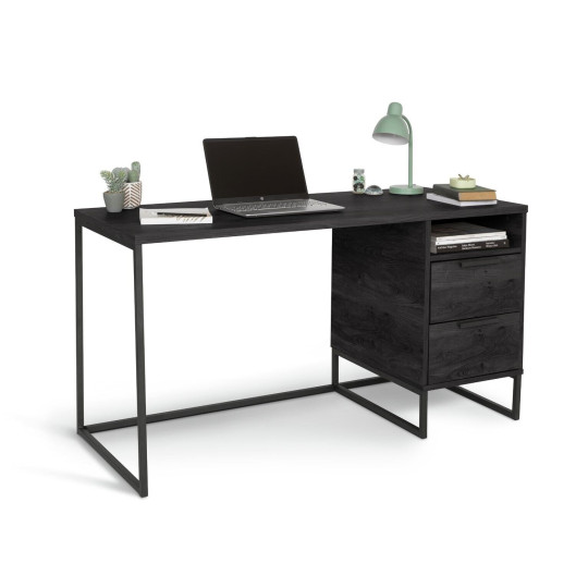 Nomad 2 Drawer Office Desk - Black ( B Grade 37164 )