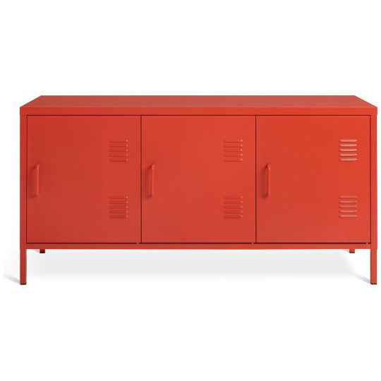 Stevie 3 Door Locker - Red | Steel Storage Space