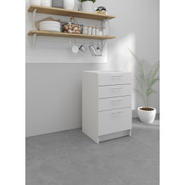 Kitchen Base Drawer Unit 500mm Cabinet With Fronts Grey White Matt White Gloss