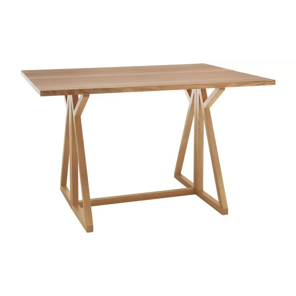 Heath Oak Veneer 4 Seater Folding Table - Oak