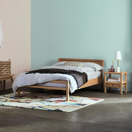Radius Kingsize Wooden Bed Frame - Oak | Kingsize bed frame