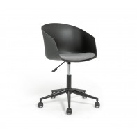 Moon Fabric Office Chair - Black & Grey