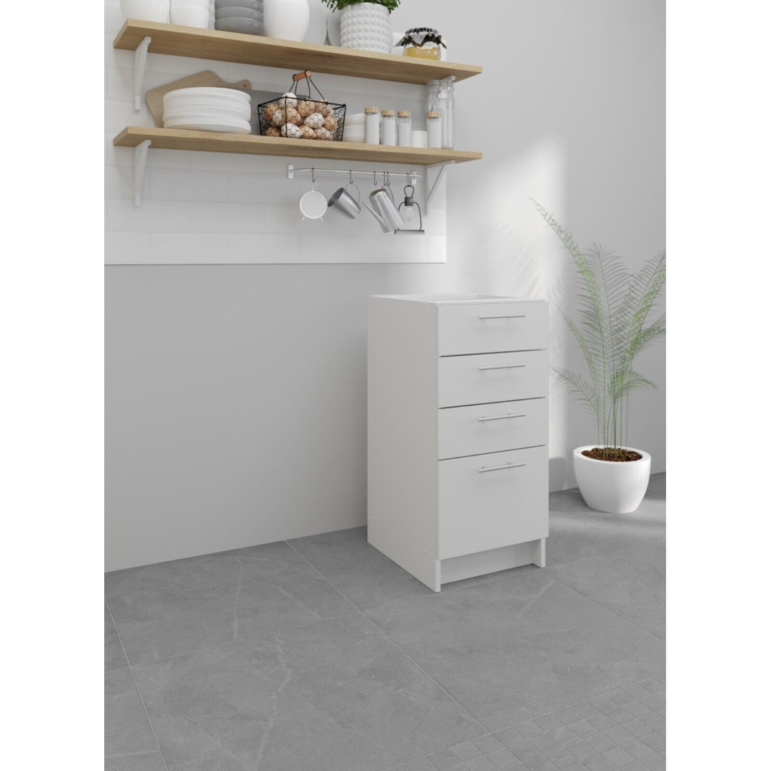 Kitchen Base Drawer Cabinet Cupboard 400mm Unit - White
