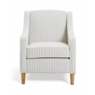 Dorian Fabric Accent Chair - Black & White