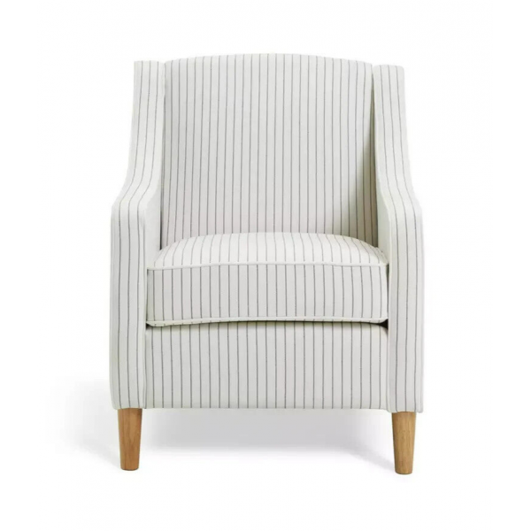 Dorian Fabric Accent Chair - Black & White