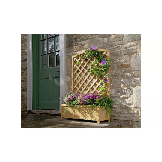 Lattice Wooden Garden Planter - Large