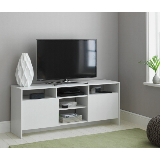 Turin 2 Door Extra Large TV Unit - White ( B Grade 19794 - 19793 )