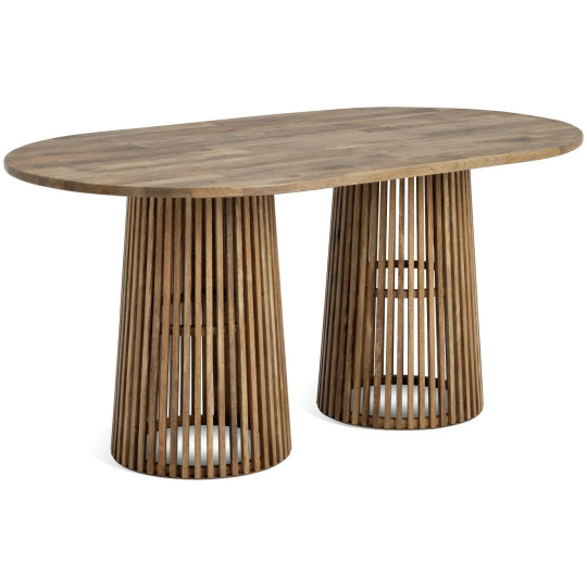 Jericho Solid Wood 6 Seater Dining Table - Natural |Modern Living Room Furniture