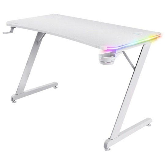 Trust GXT709 Luminus RGB Gaming Desk - White