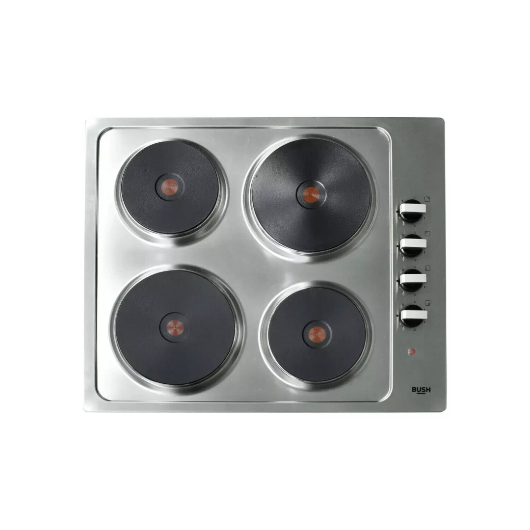 Bush RL60SPH Electric Solid Plate Hob - Stainless Steel