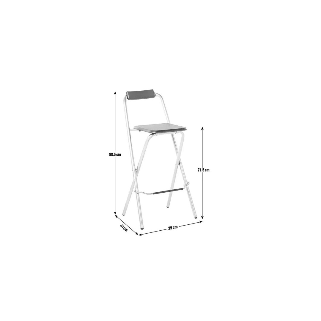 Folding metal bar stools top