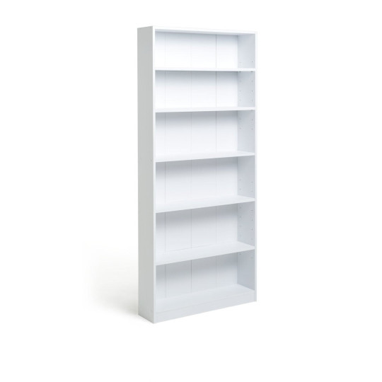 Maine 6 Shelf Bookcase - Shelving Storage Unit Display Cabinet - White