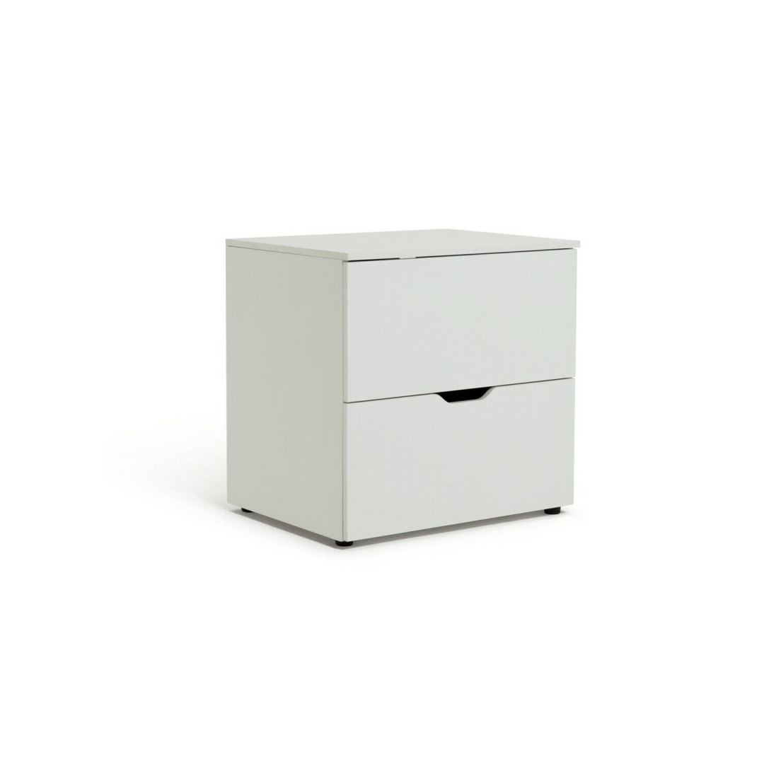 Pod 2 Drawer Low Chest of Drawers - White